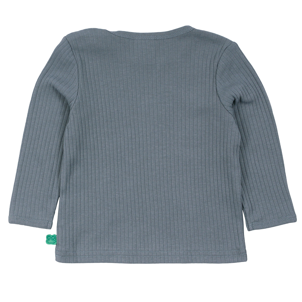 Fred's World Langarmshirt Kinder – Blaues Snowboard Shirt Mit Coolem Druck, GOTS Bio Baumwolle