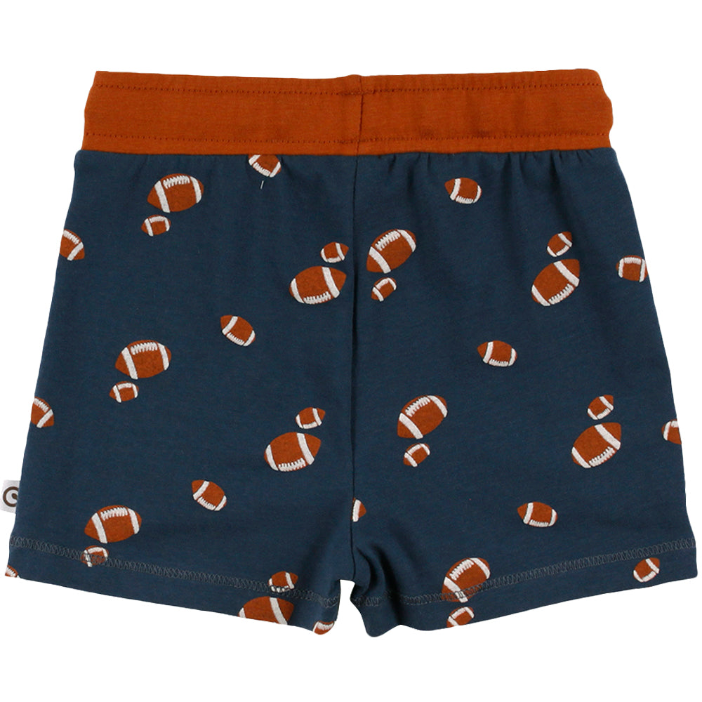 Shorts von Müsli mit Rugbymotiv als Alloverprint