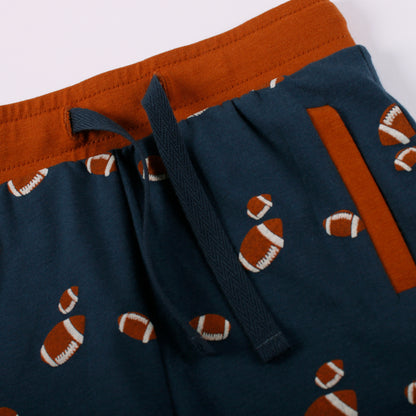 Shorts von Müsli mit Rugbymotiv als Alloverprint