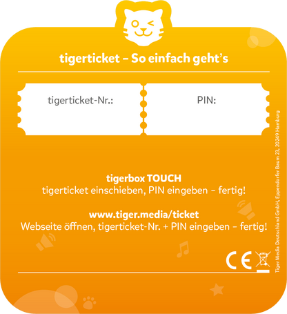 tigermedia tigertones-Ticket 1, 3 oder 6 Monate Streaming für tigerbox TOUCH